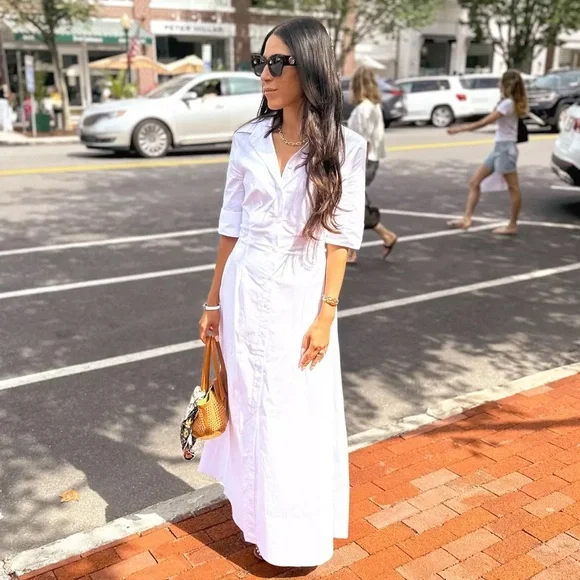 STAUD | Dresses | Staud Joan White Maxi Dress 6 | Poshmark